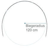 Fiberglas Zeltstange Ø 9,5 mm - 400 cm aus 7 Segmenten - mit Gummizug und Einfädelhilfe Zeltgestänge Zeltstangen - Ersatzstangen für Zelte - Kürzbar - Biegeradius 120cm